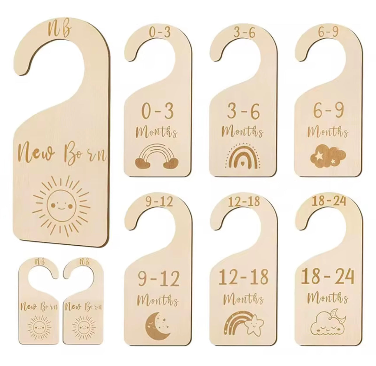 Baby closet clothes dividers