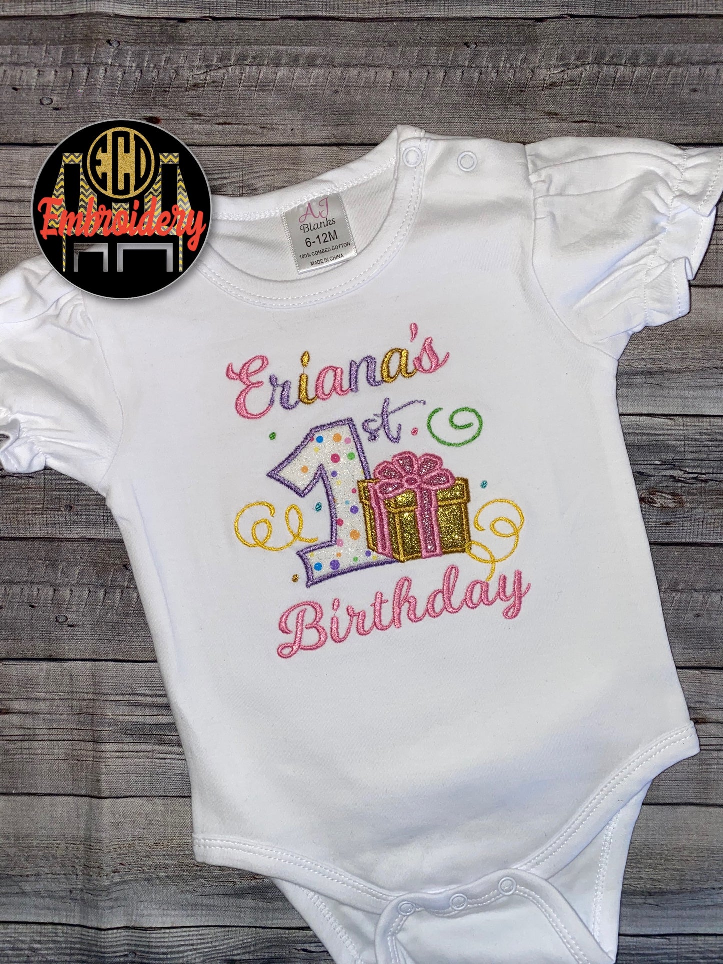 Personalized First Birthday Pink & Purple Tutu Outfit – Custom Name 1st Birthday Shirt & Ribbon Trim Tulle Skirt Set