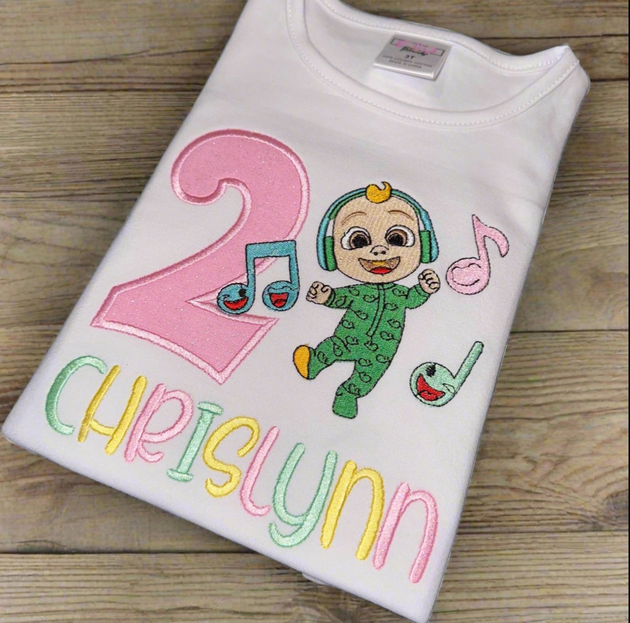 C0co-melon JJ birthday shirt for girls