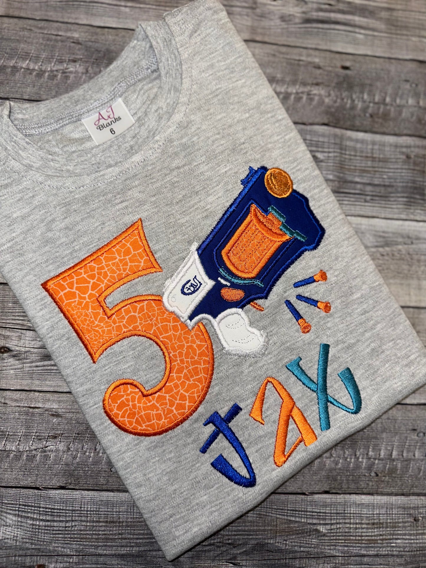 Nerf gun birthday shirt for boys