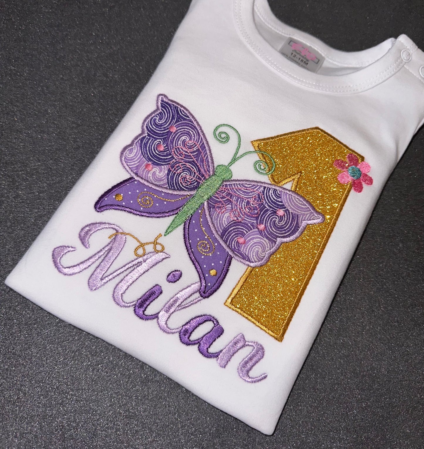 Butterfly birthday shirt for girls