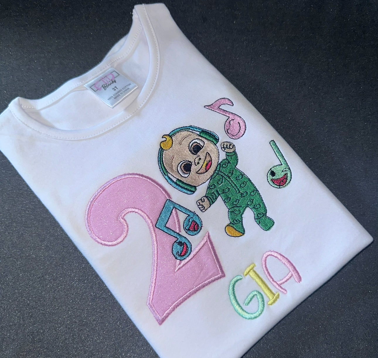 C0co-melon JJ birthday shirt for girls
