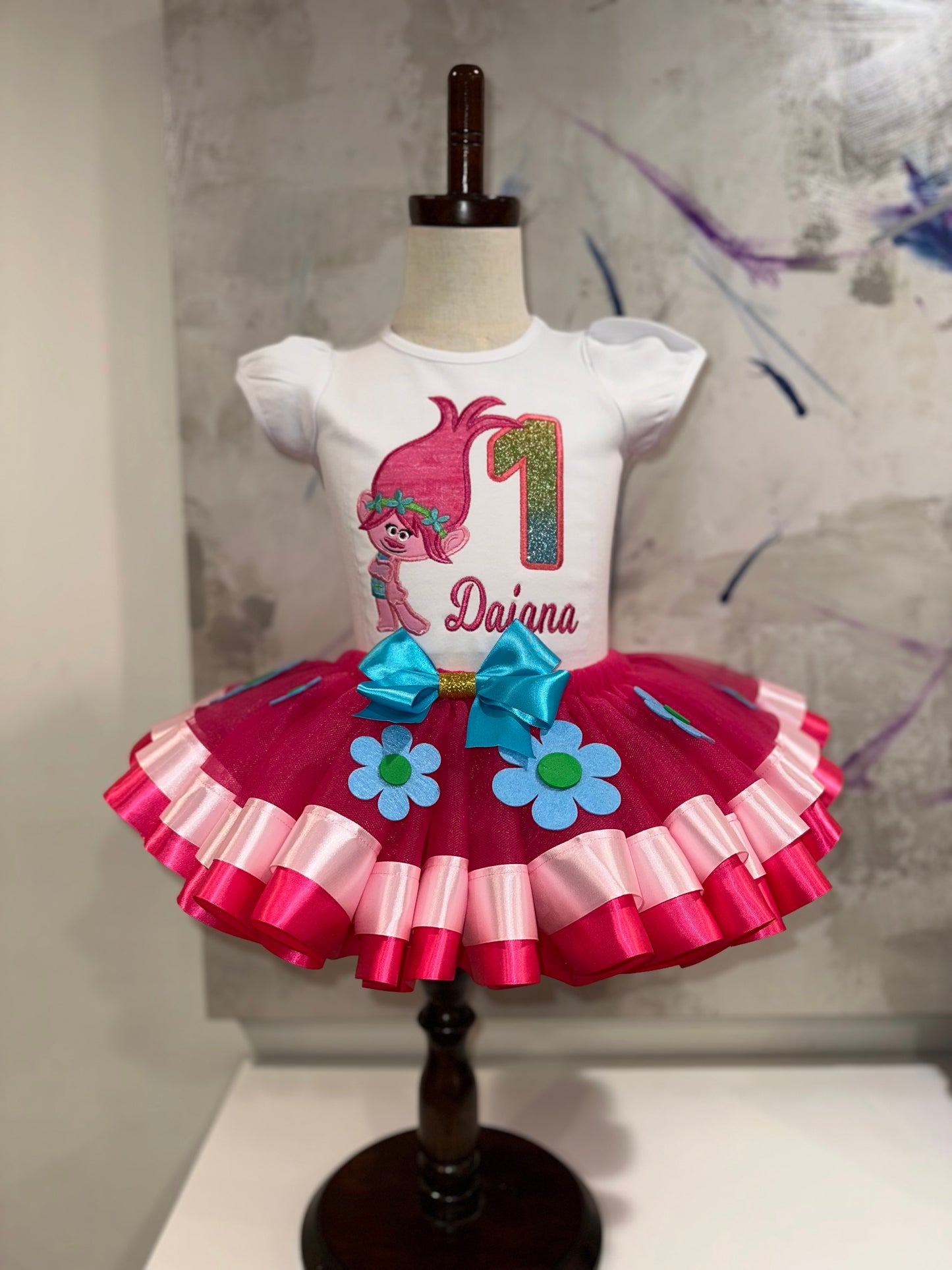 Troll Princess birthday outfit for girls