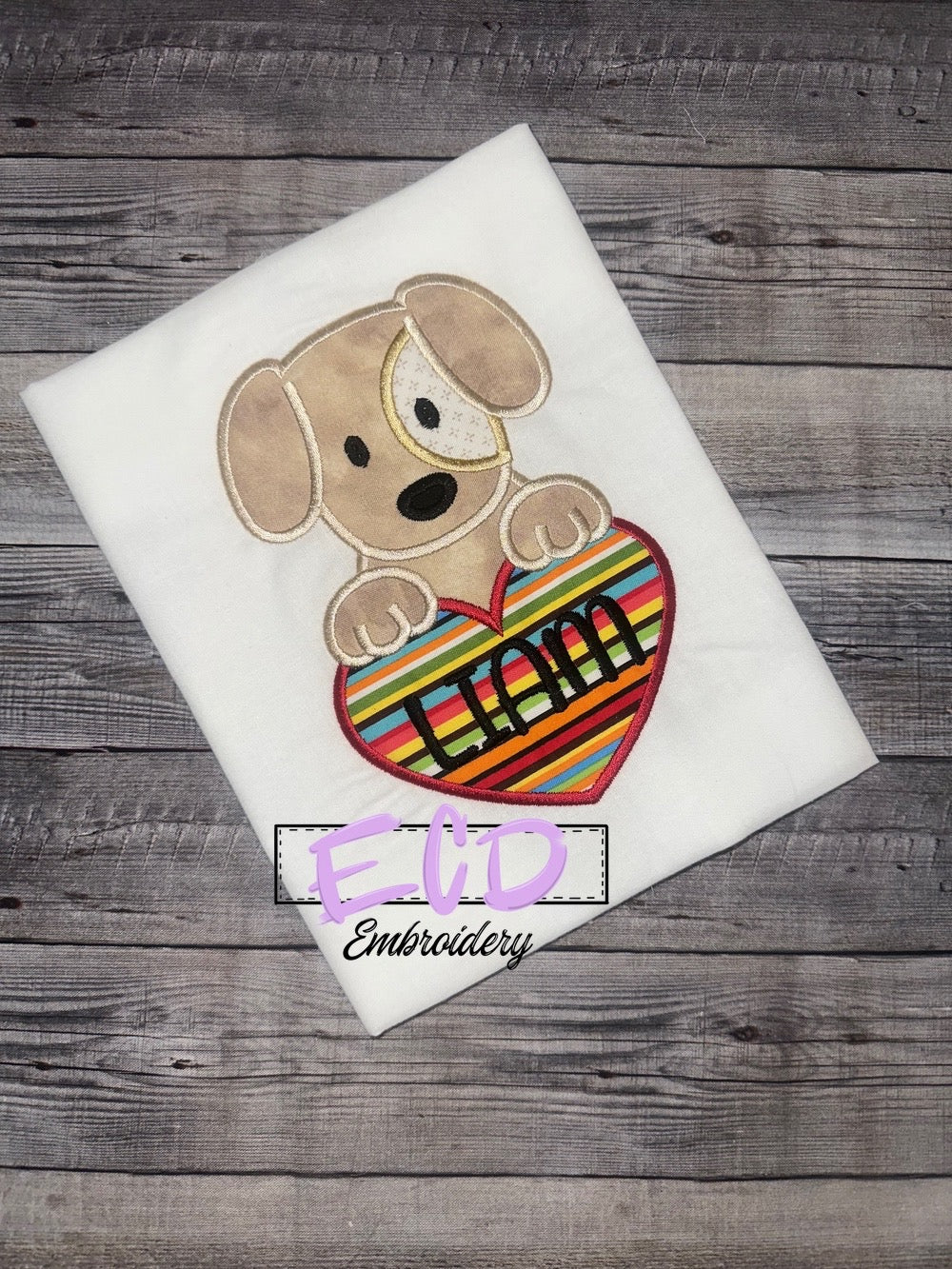 Puppy Dog Valentine's Day shirt for boys