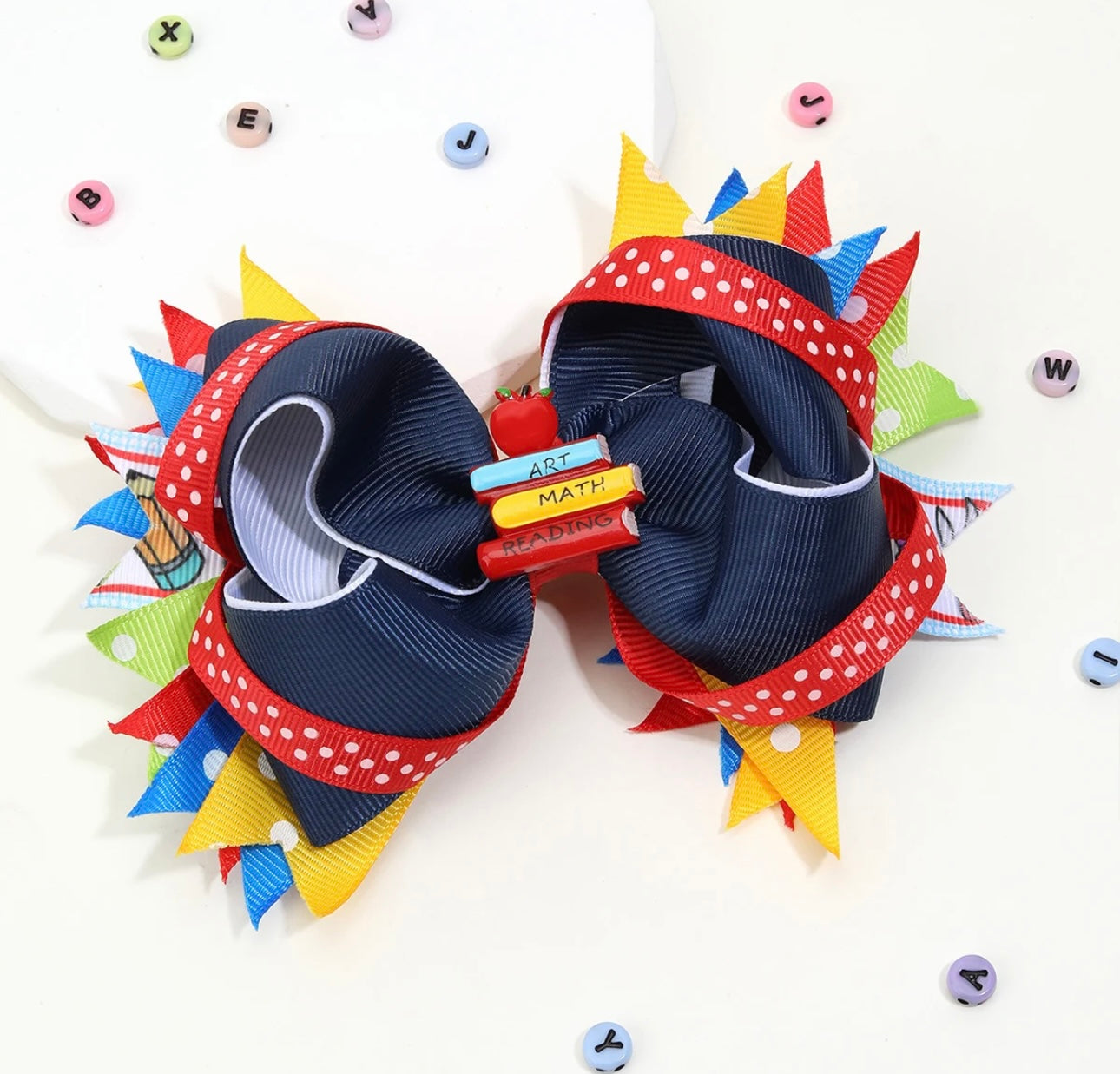 Back to school hairbow for girls