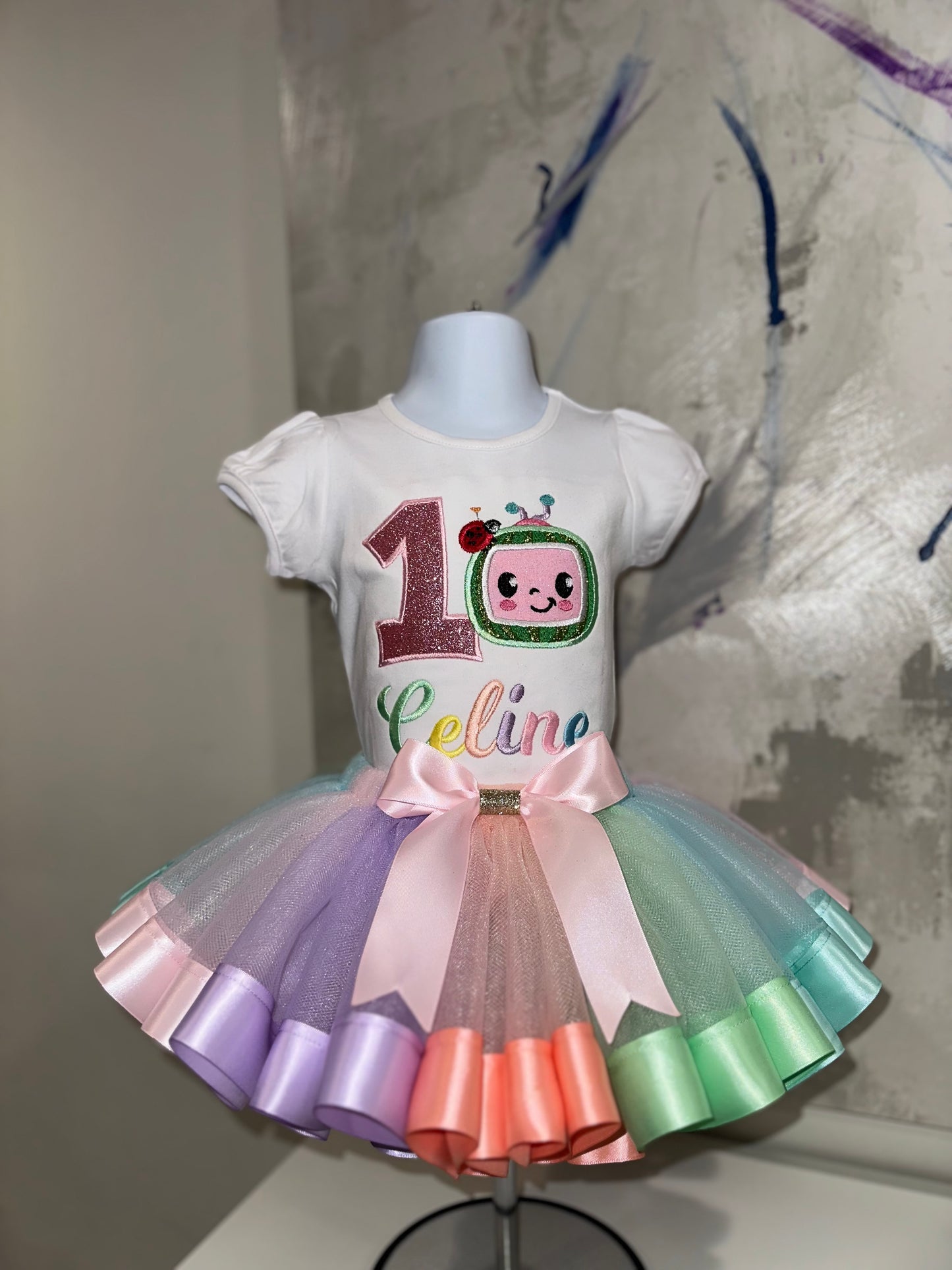 Coc0-melon birthday outfit-pastel