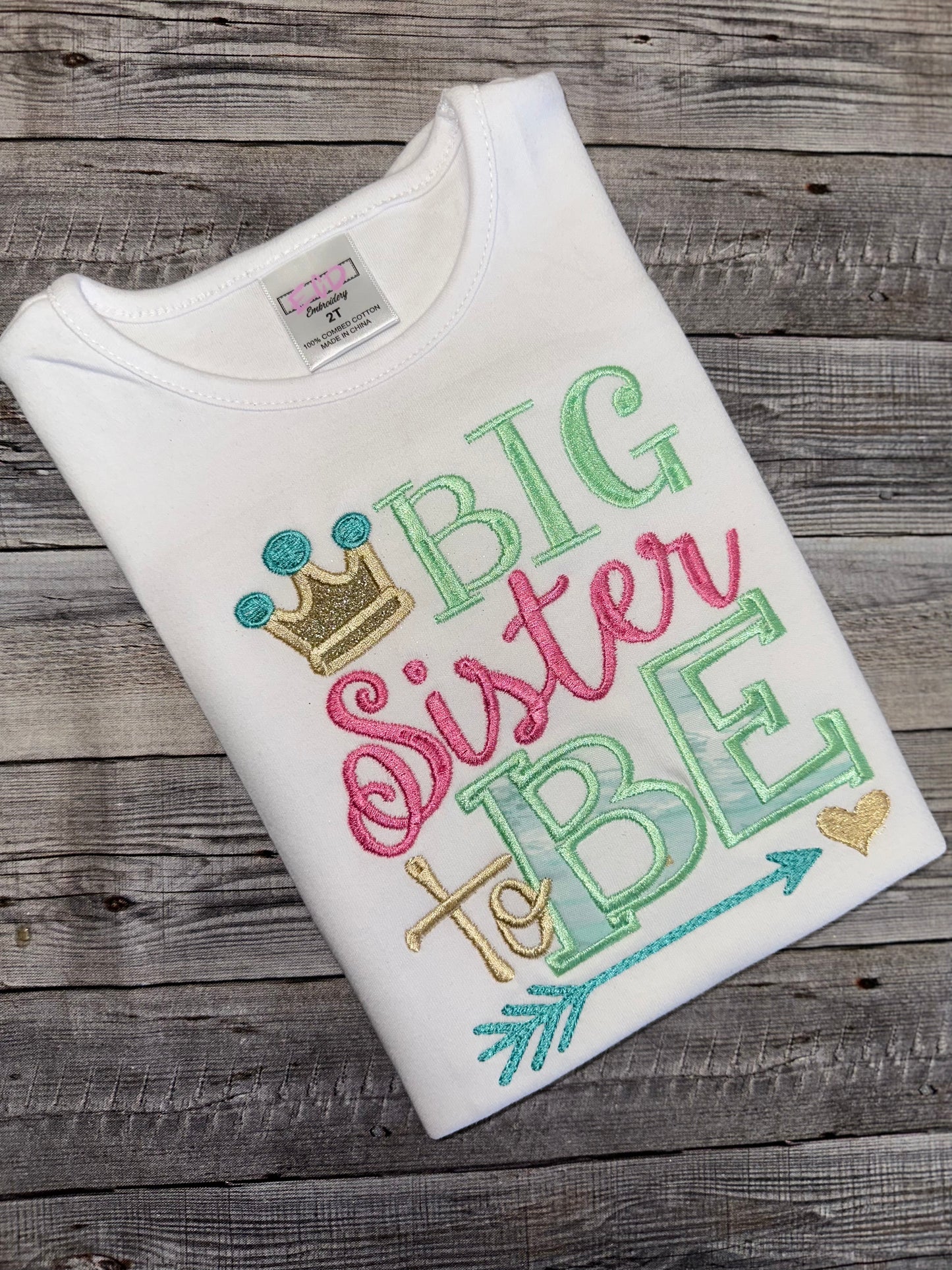 Big Sister to be shirt for girls