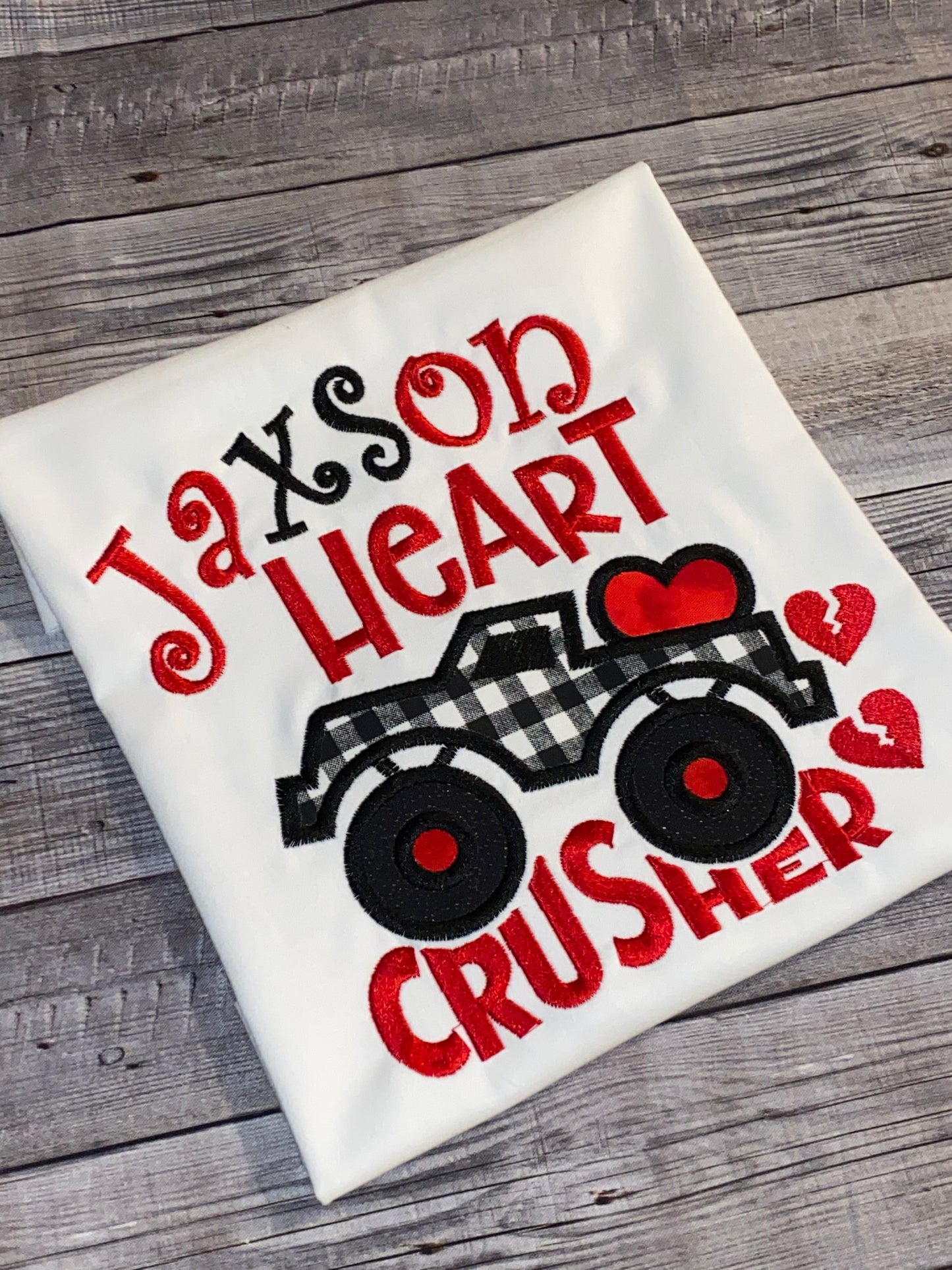 Personalized Heart Crusher shirt for boys