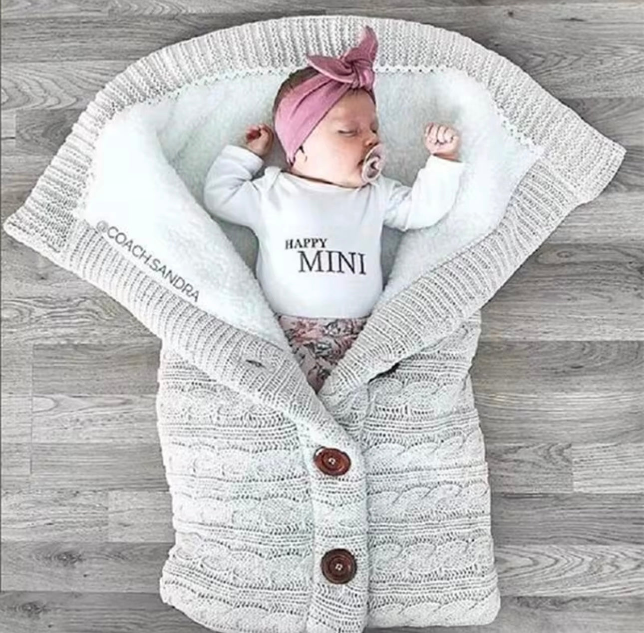 Winter newborn baby swaddle sweater