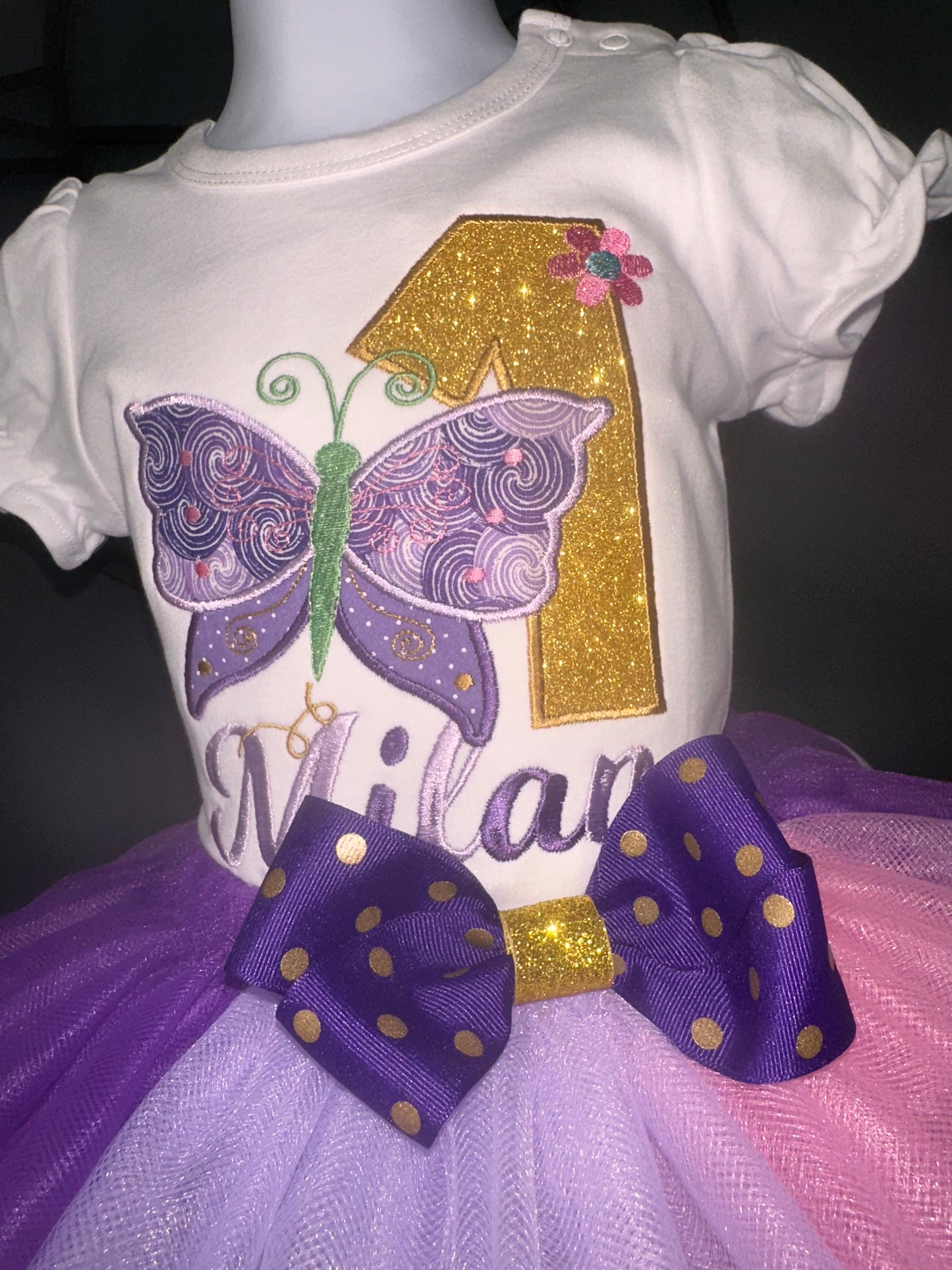 Butterfly birthday outfit for girls