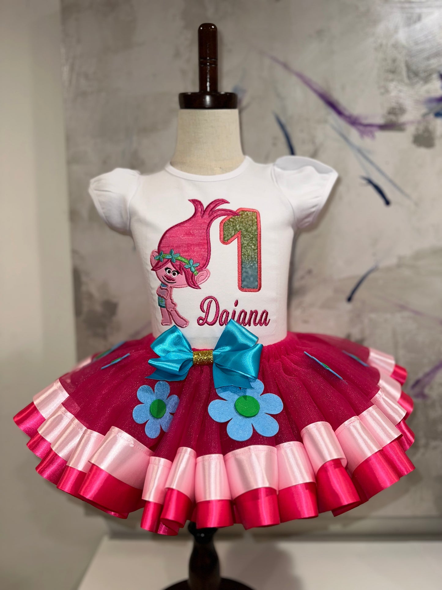 Troll Princess birthday outfit for girls