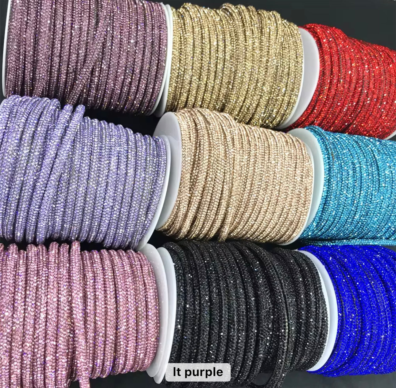 Rhinestone hoodie string/rope