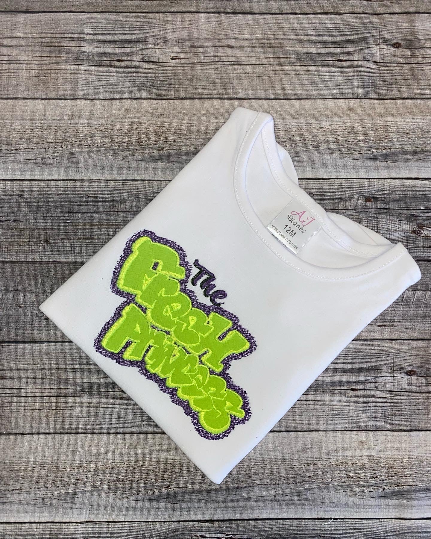 Embroidered the fresh princess birthday outfit for girls