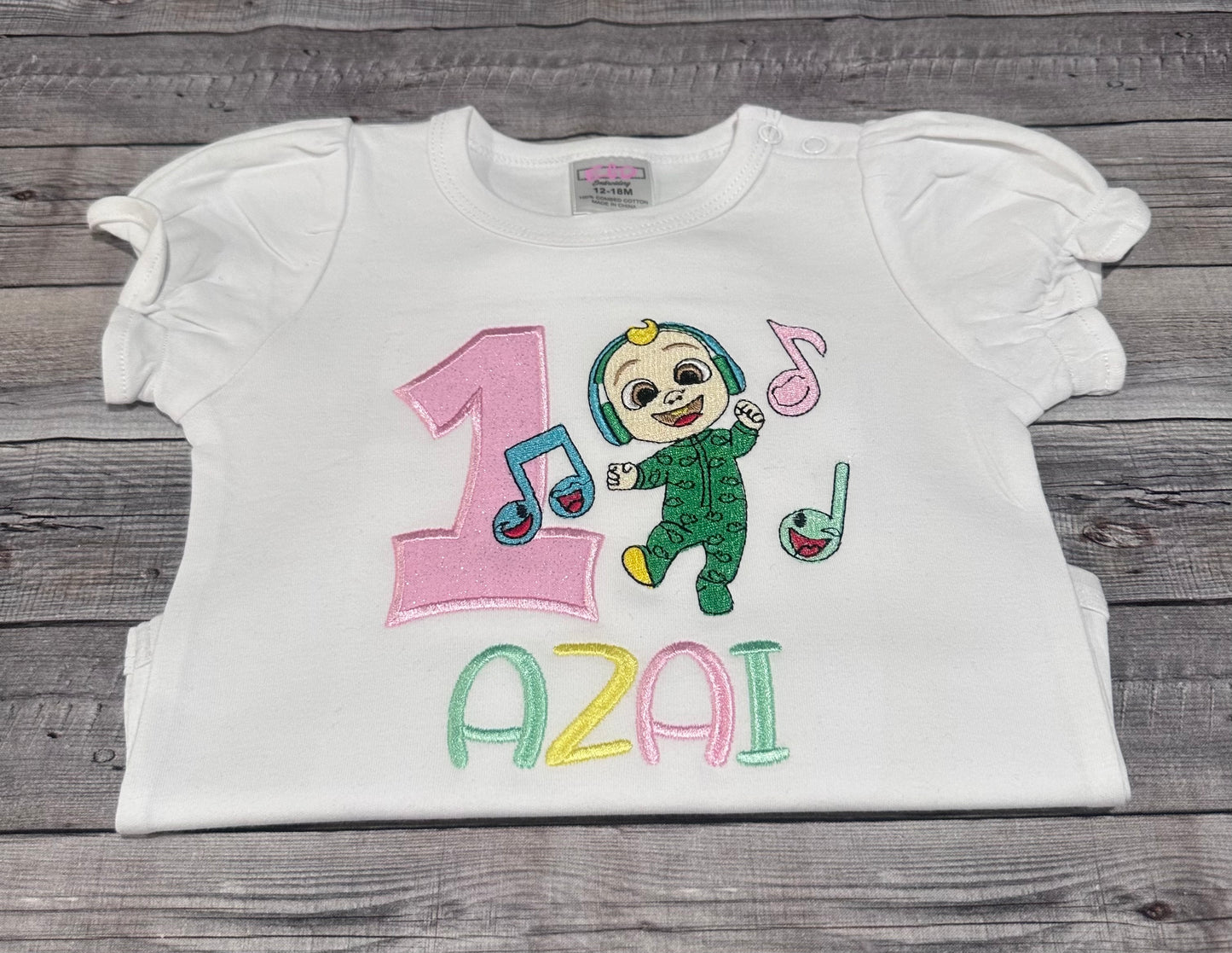 C0co-melon JJ birthday shirt for girls