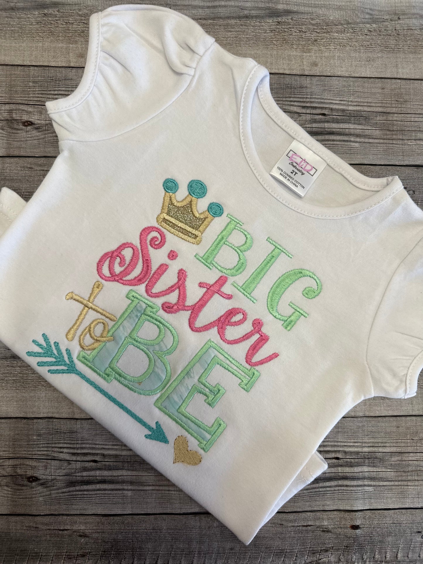 Big Sister to be shirt for girls