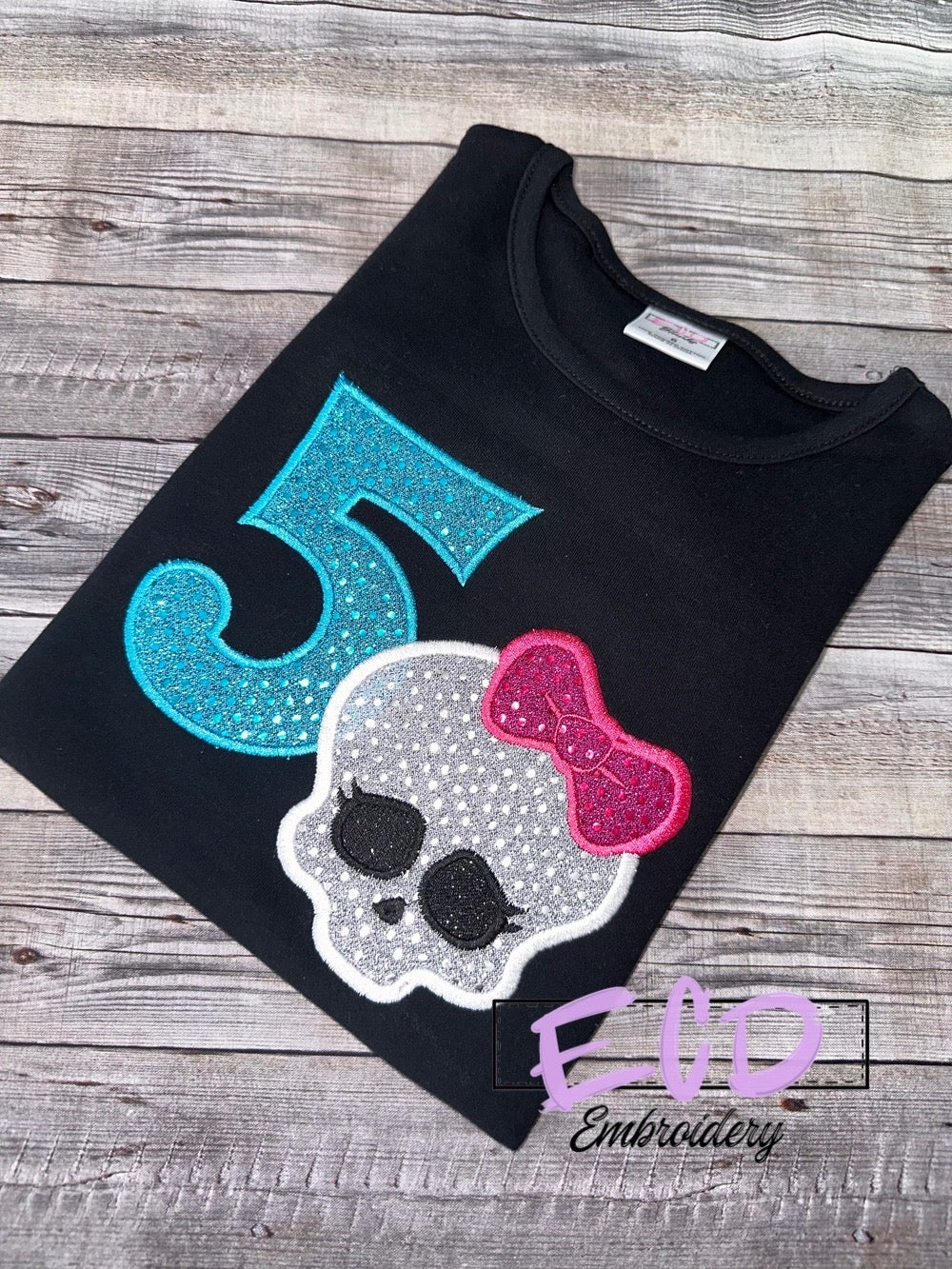 Embroidered monster high shirt for girls