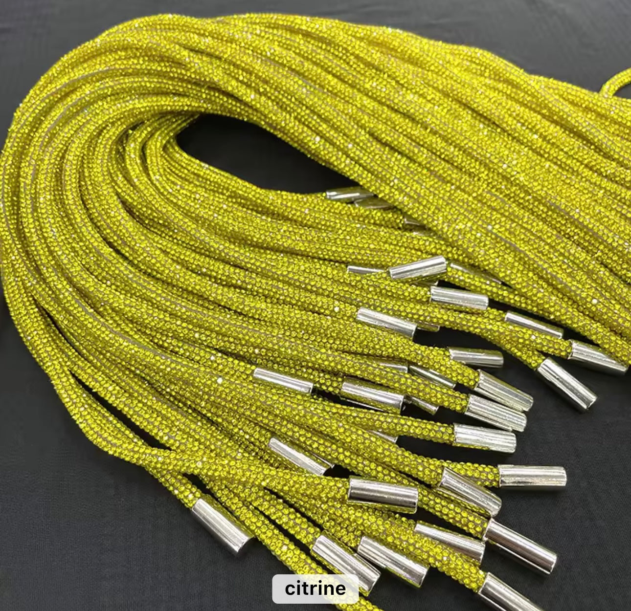 Rhinestone hoodie string/rope