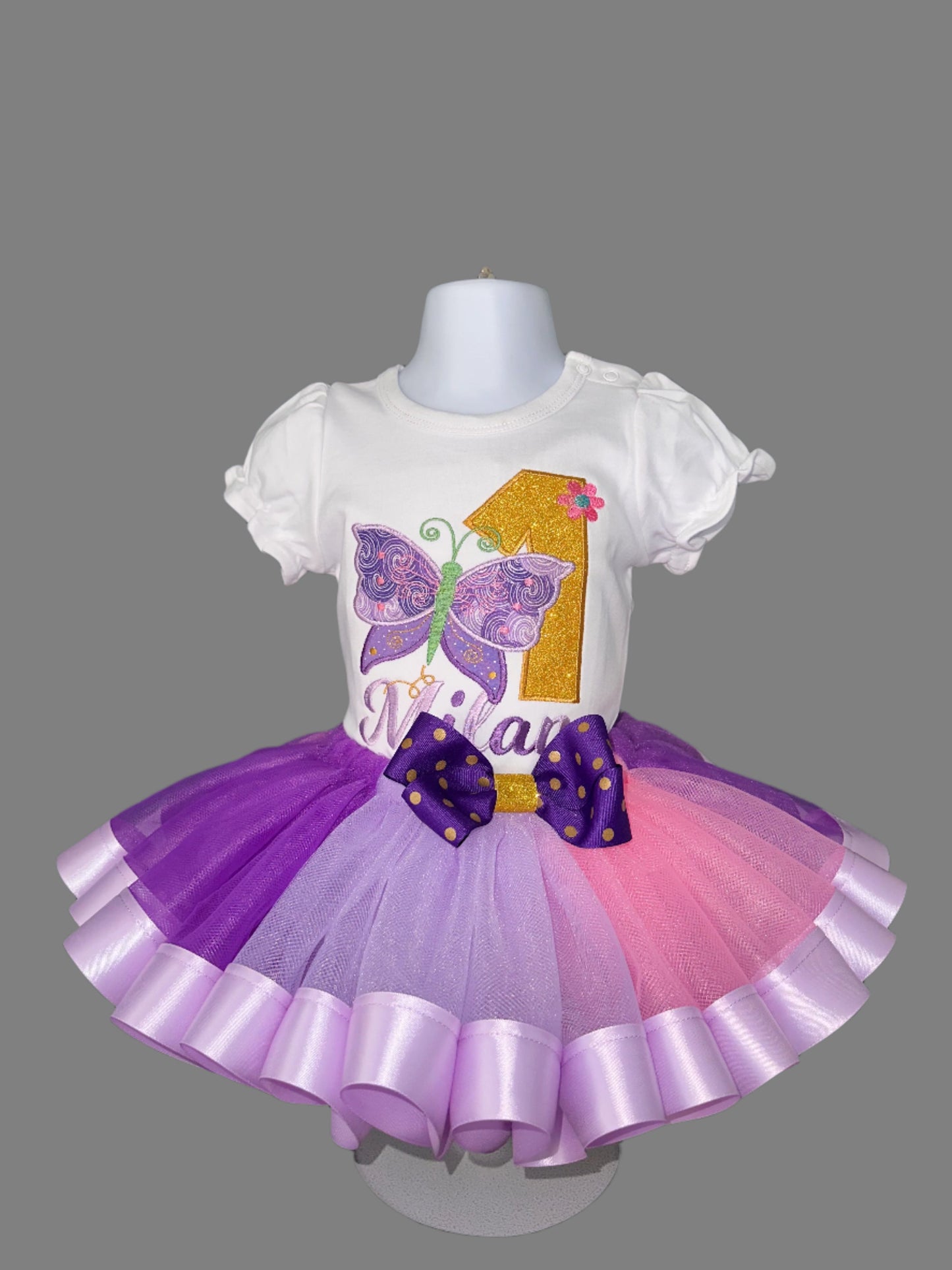 Butterfly birthday outfit for girls