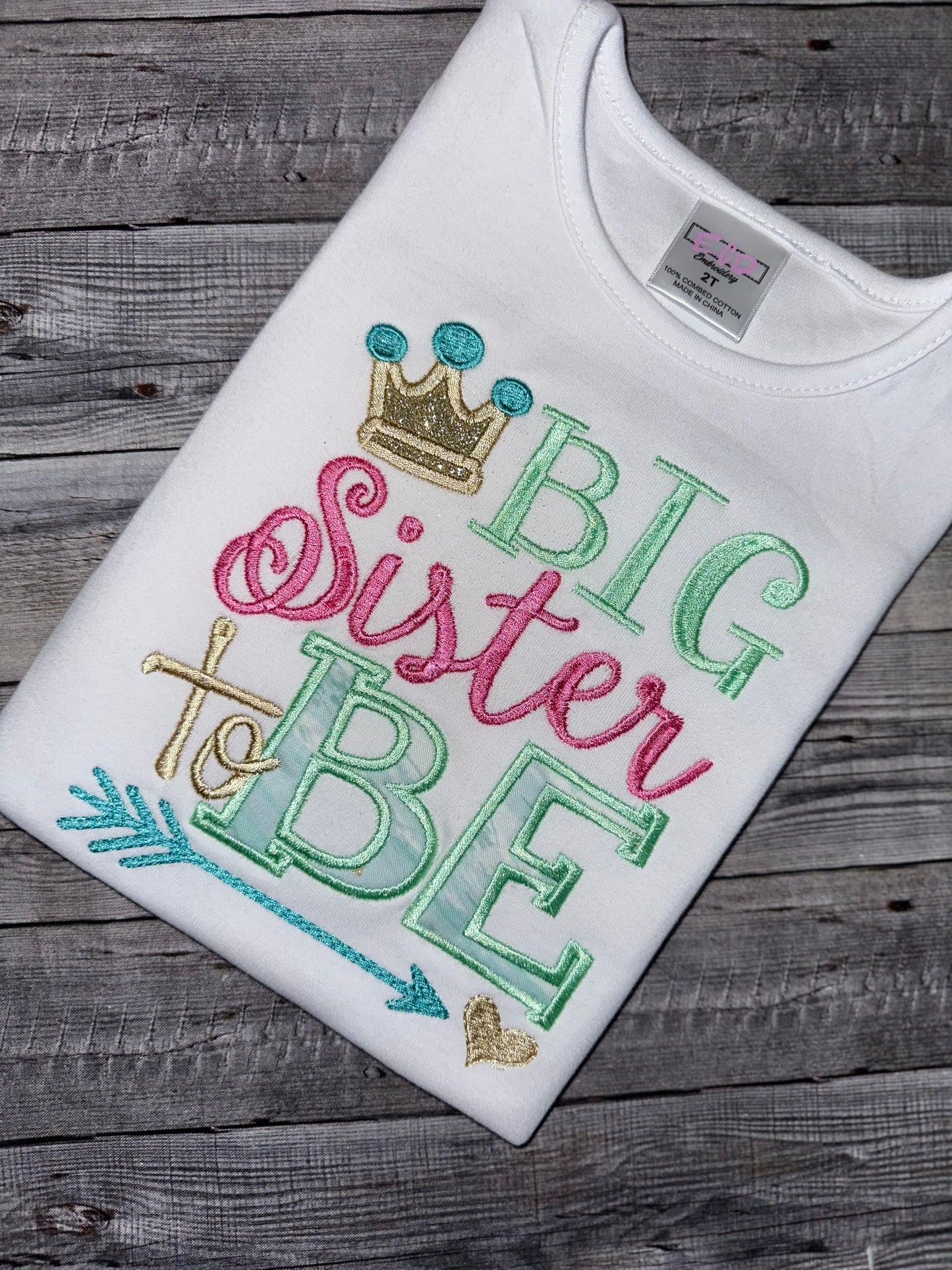 Big Sister to be shirt for girls