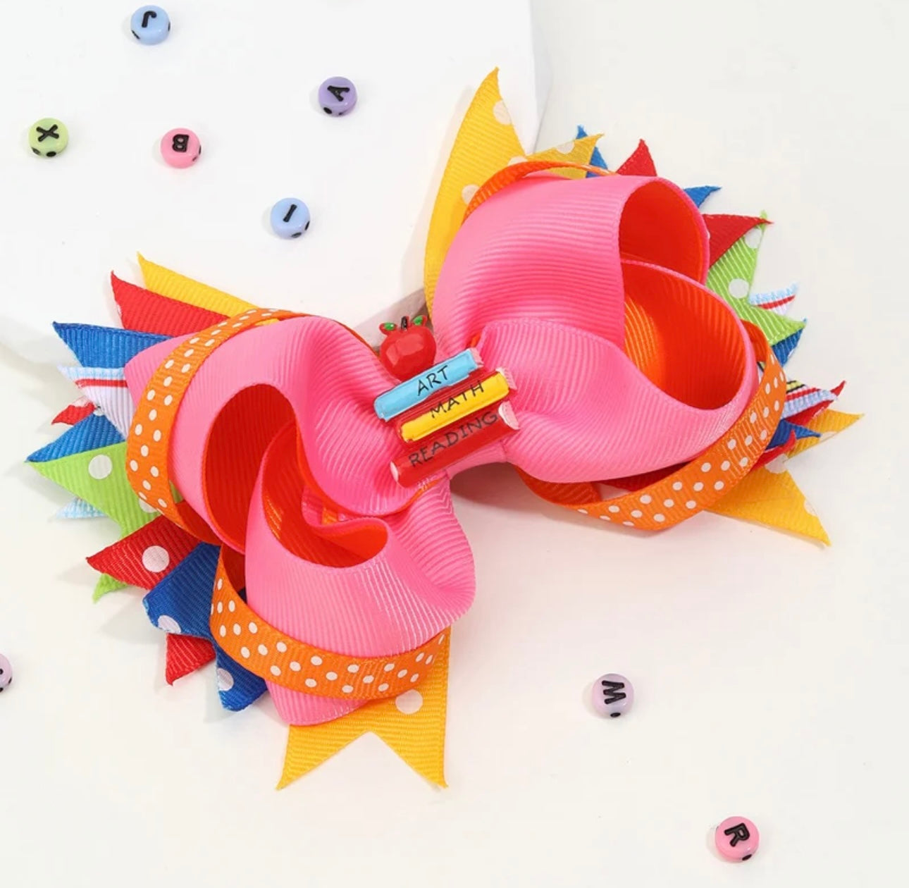 Back to school hairbow for girls