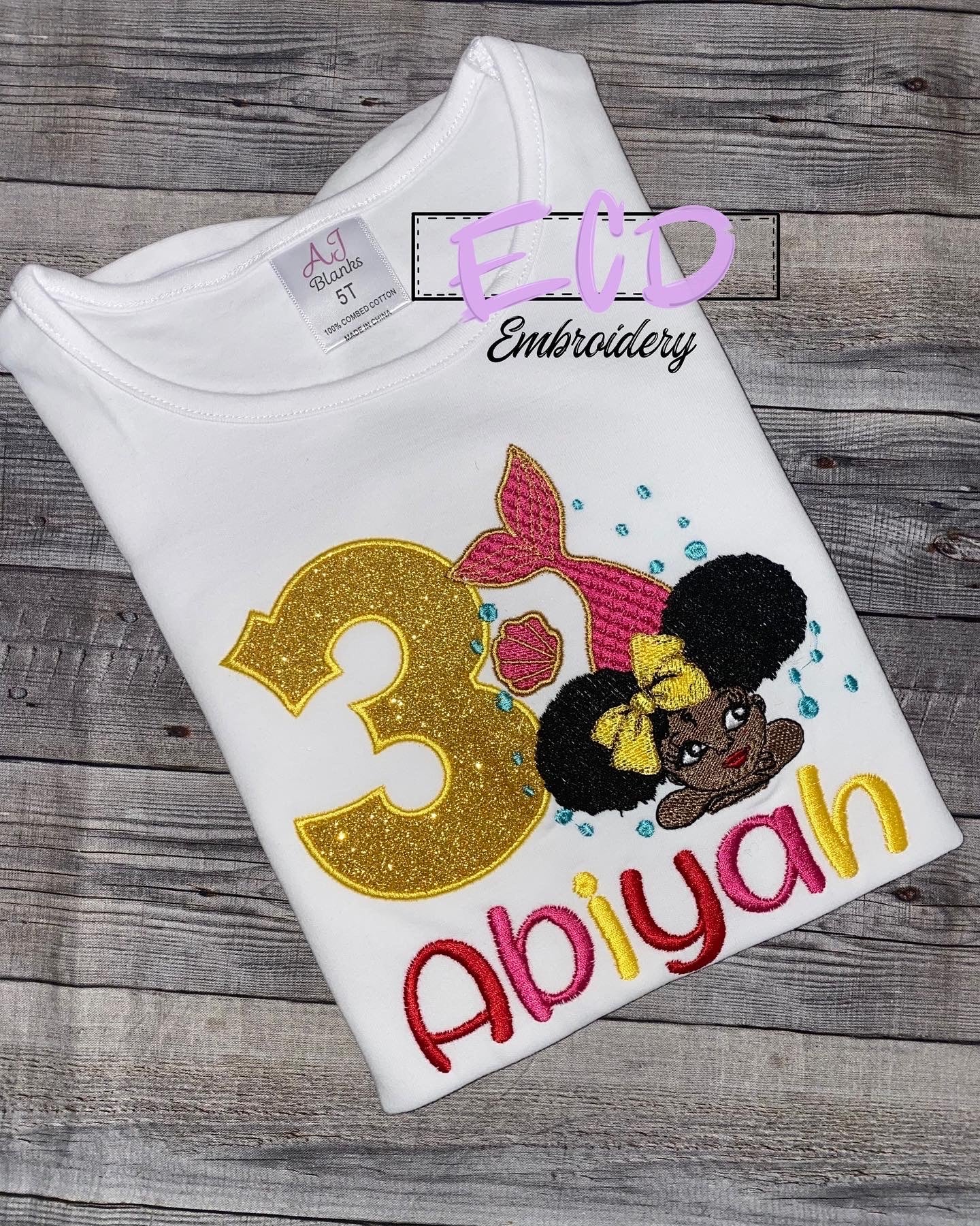 Black Mermaid Birthday outfit for girls