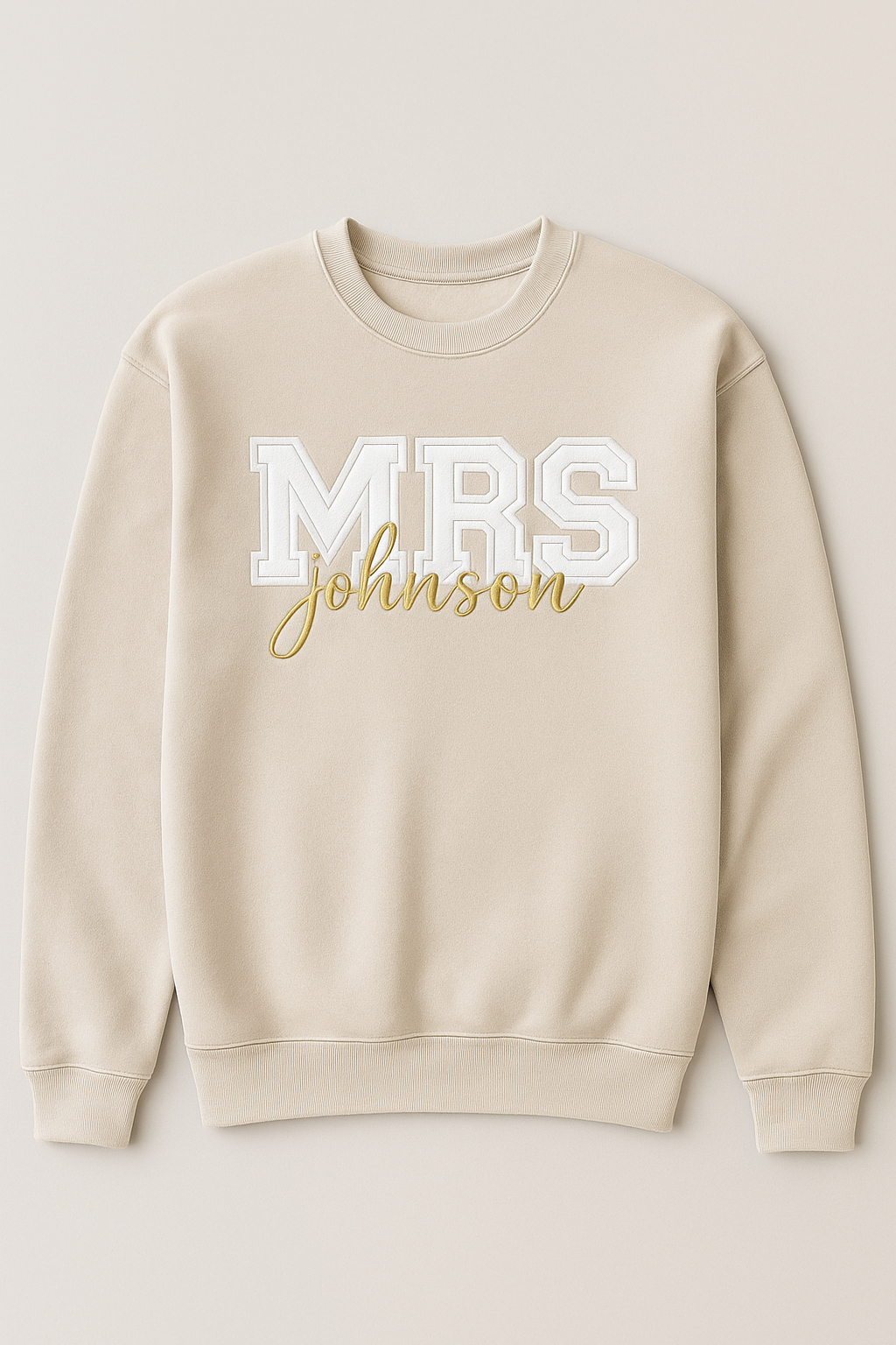 MRS embroidered sweatshirt- Custom Last Name
