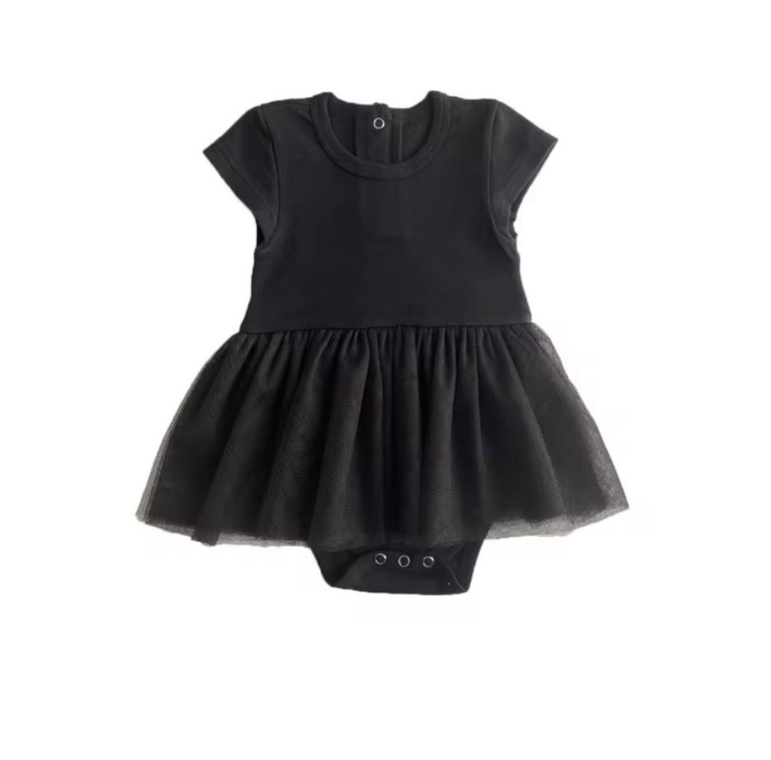 Embroidery blanks-black Tutu Romper for baby girls