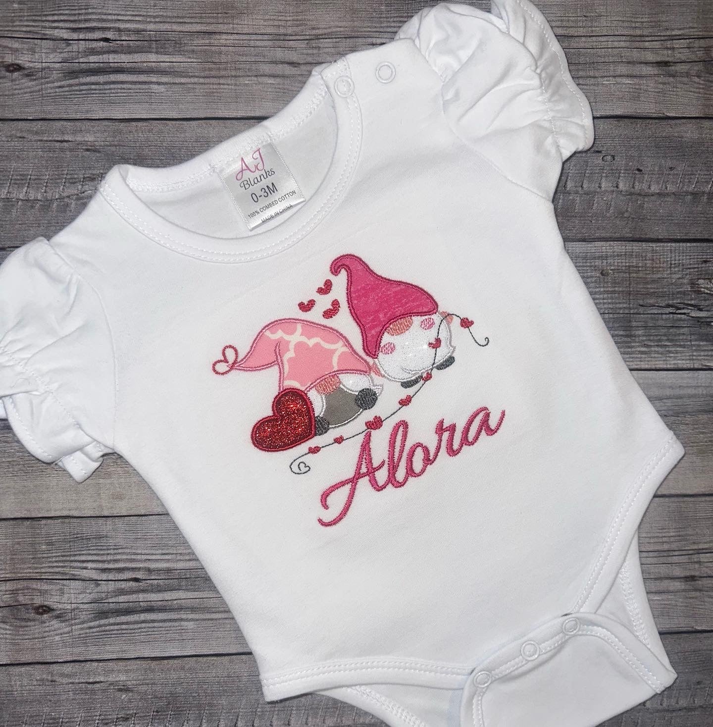 Two Gnomes Valentine's Day shirt for girls