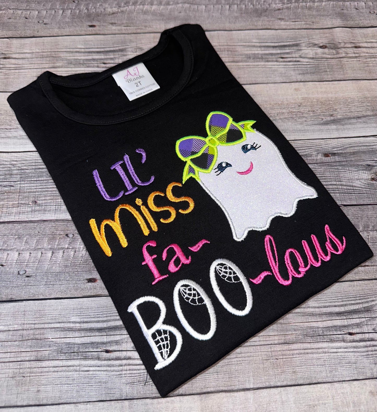 Lil miss faBOOLous Halloween shirt for kids