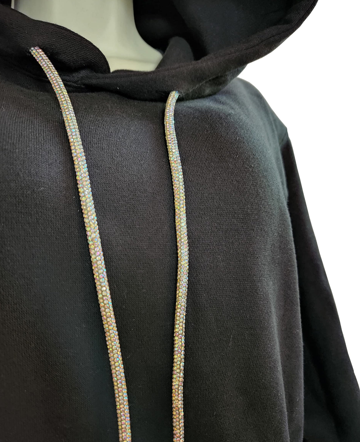 Rhinestone hoodie string/rope