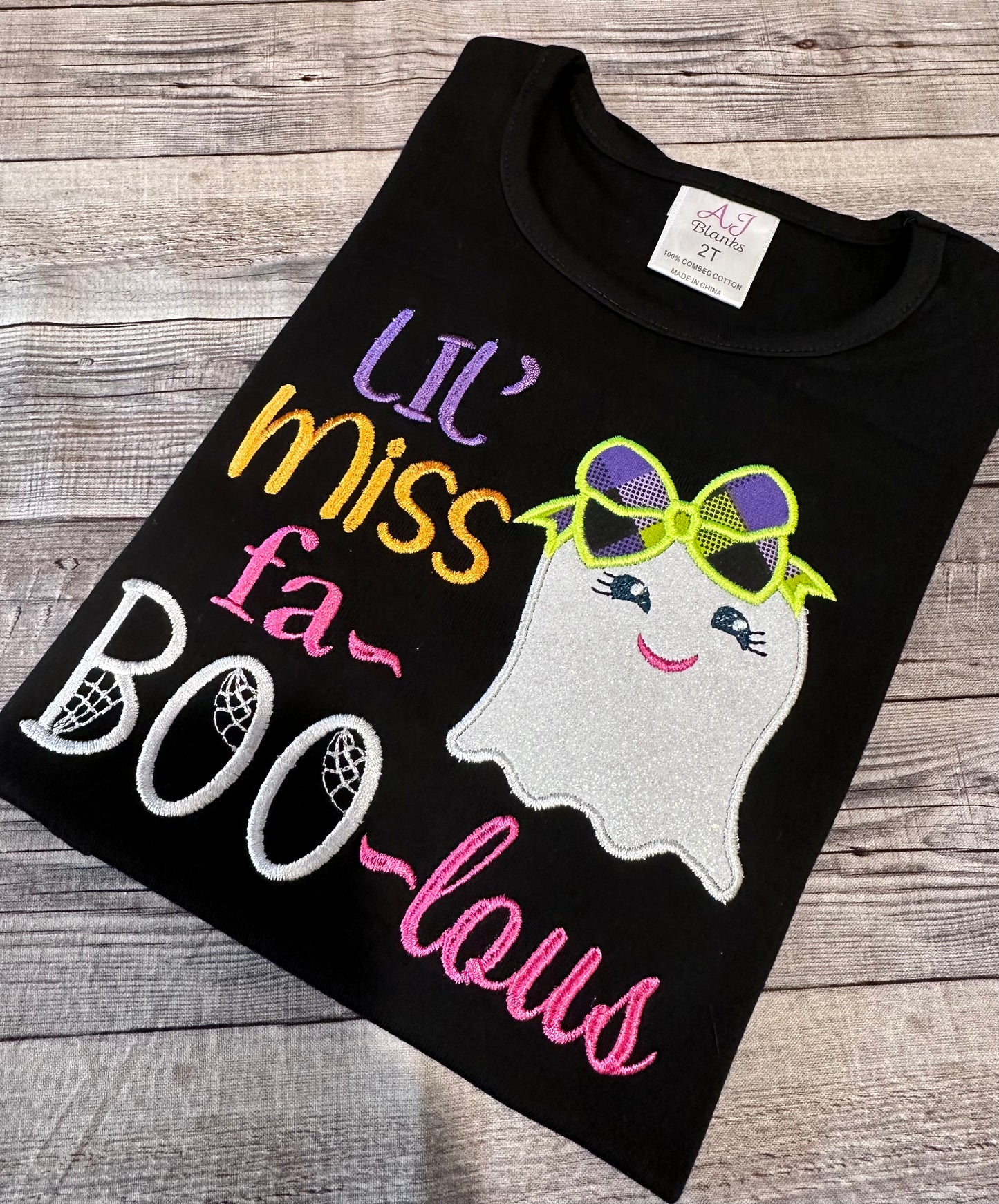 Lil miss faBOOLous Halloween shirt for kids