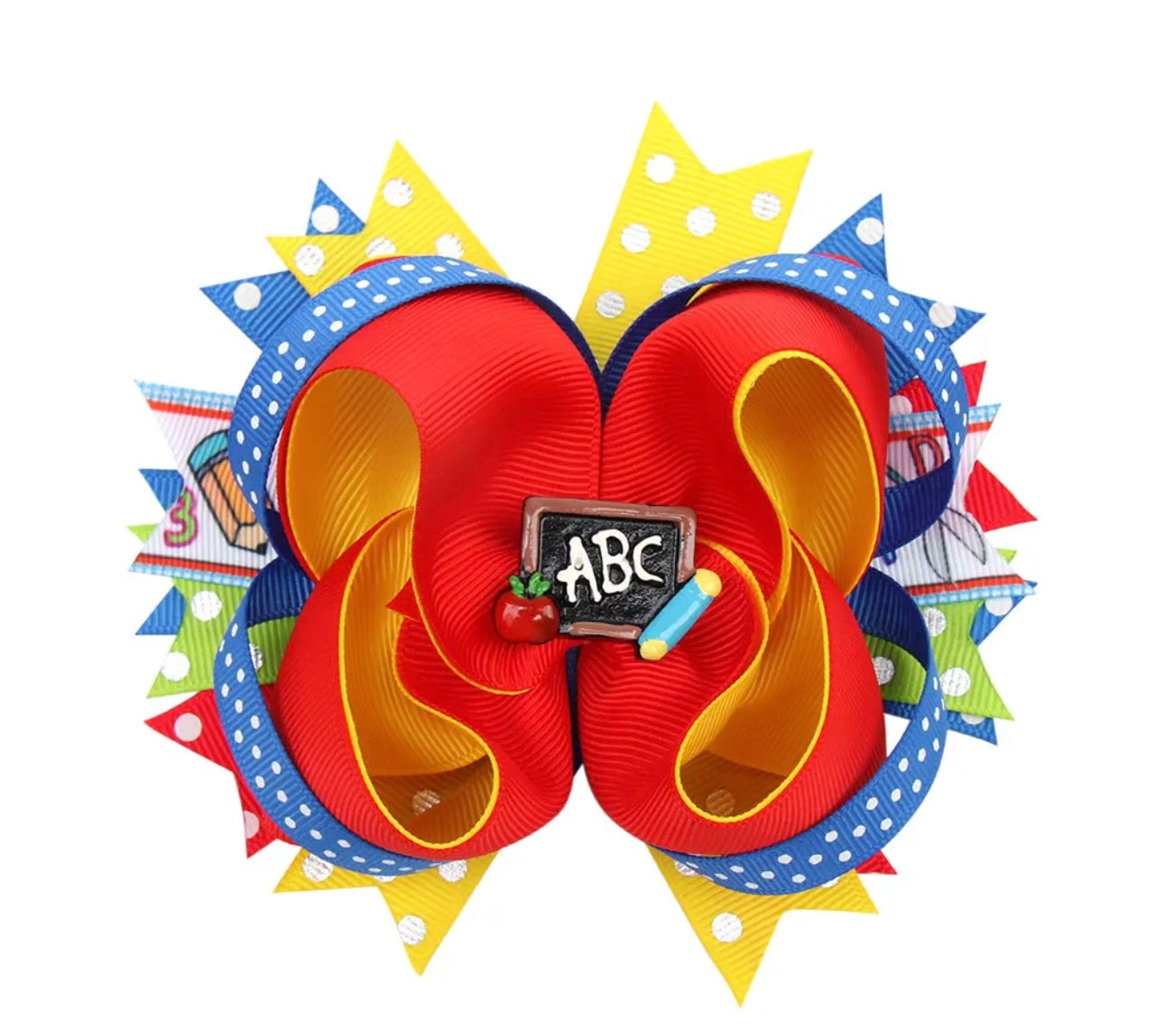 Back to school hairbow for girls