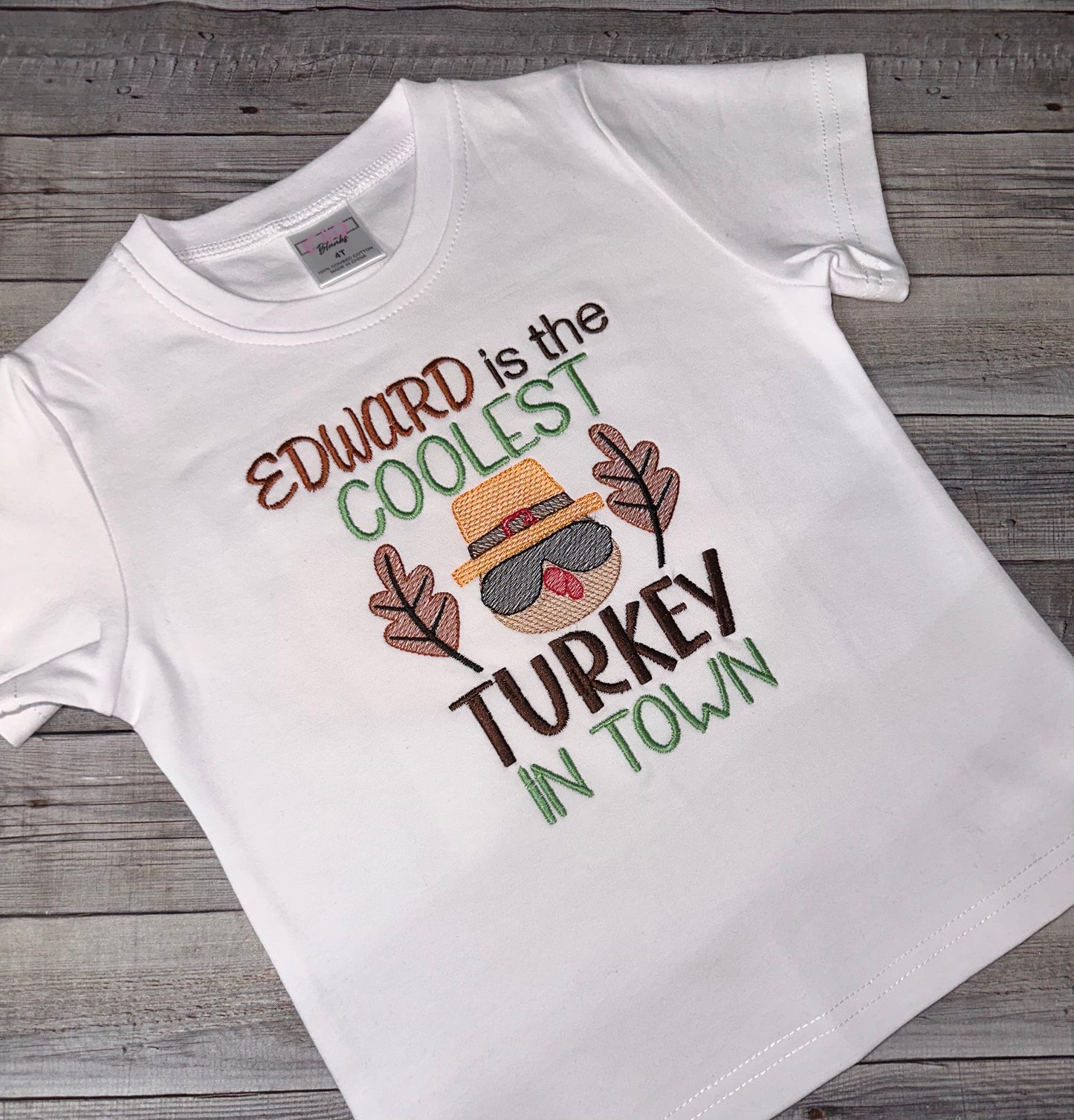 Coolest turkey in town shirt for boys- Thanksgiving Holiday shirt