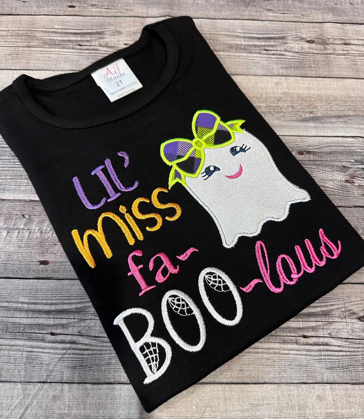 Lil miss faBOOLous Halloween shirt for kids