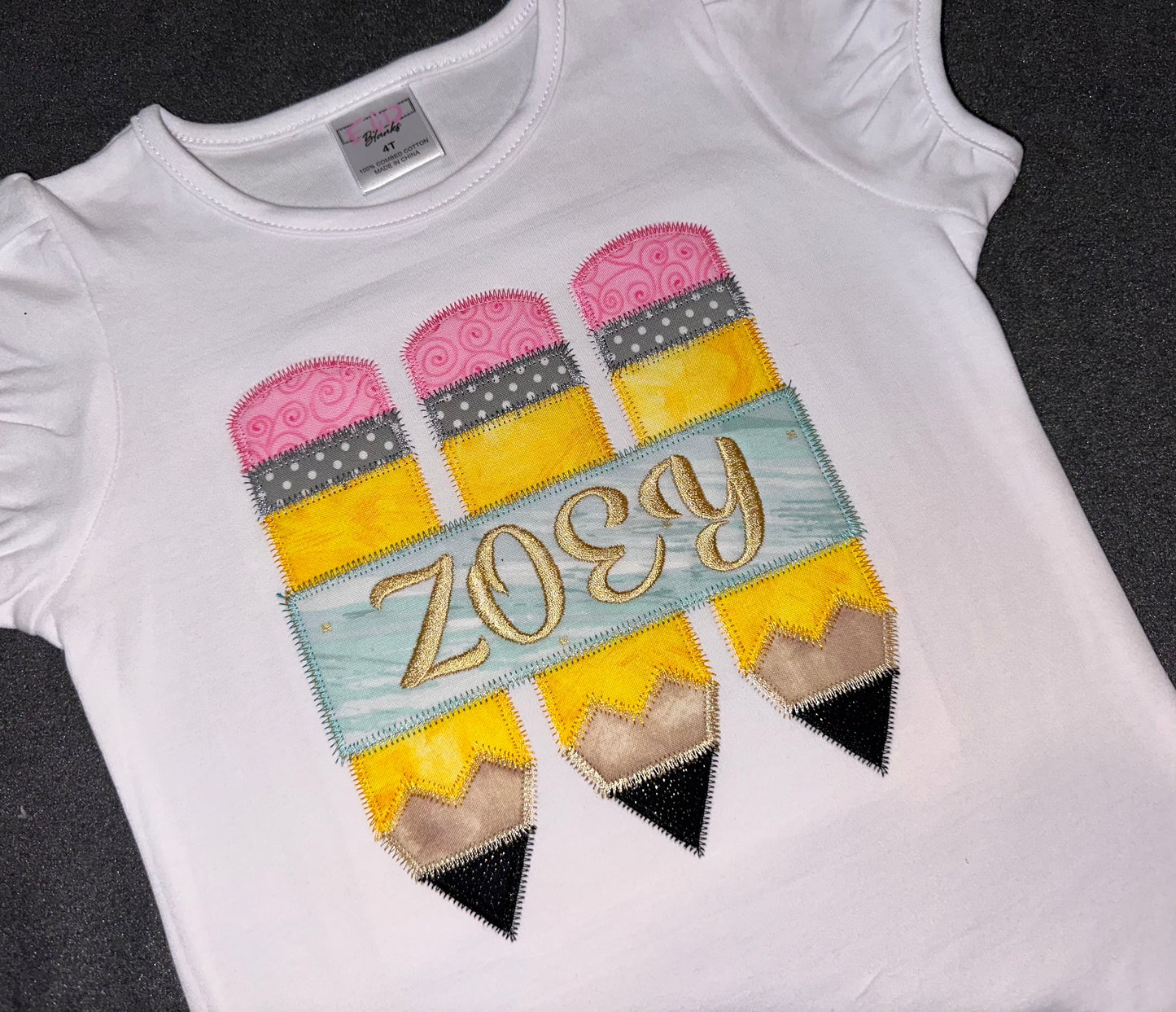 Back to School Pencil Shirt for girls