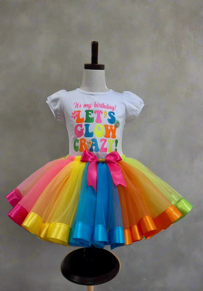 Let's Glow Crazy Birthday outfit|Glow party