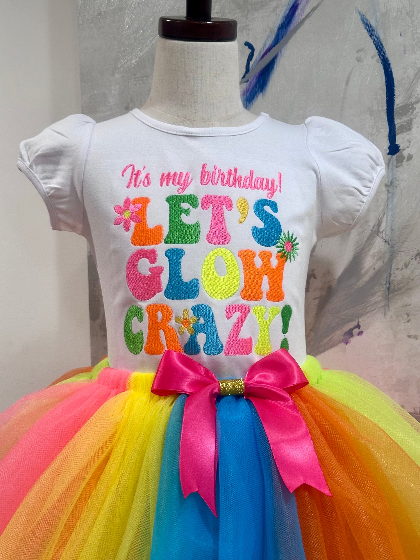 Let's Glow Crazy Birthday outfit|Glow party