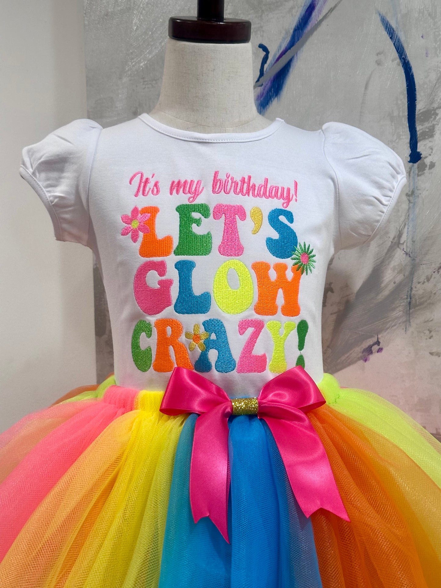 Let's Glow Crazy Birthday outfit|Glow party