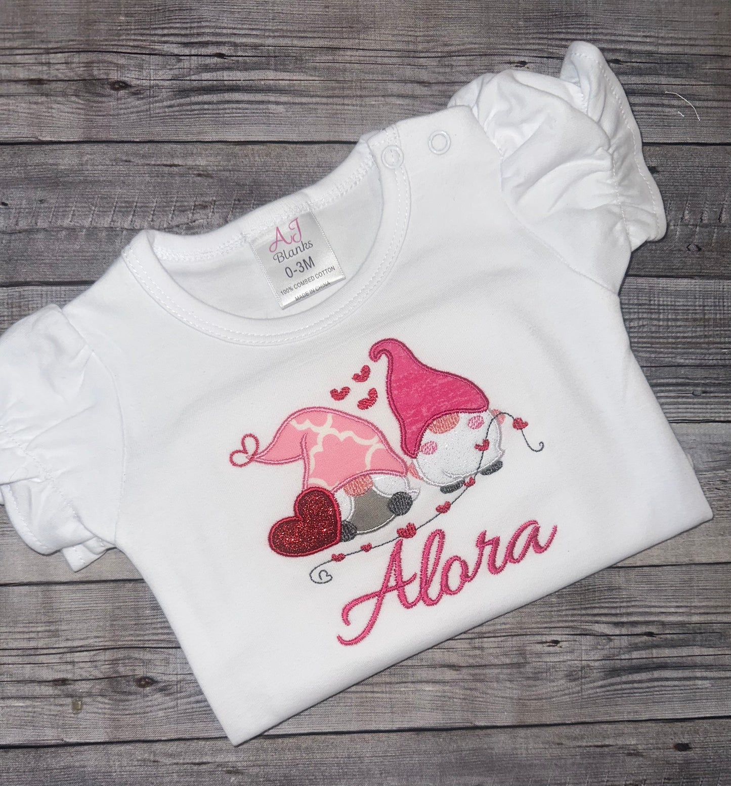 Two Gnomes Valentine's Day shirt for girls