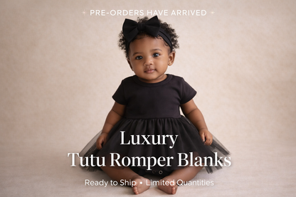 Embroidery blanks-black Tutu Romper for baby girls