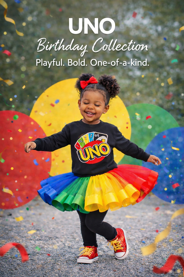 Personalized Uno birthday outfit|Custom first birthday set for girls