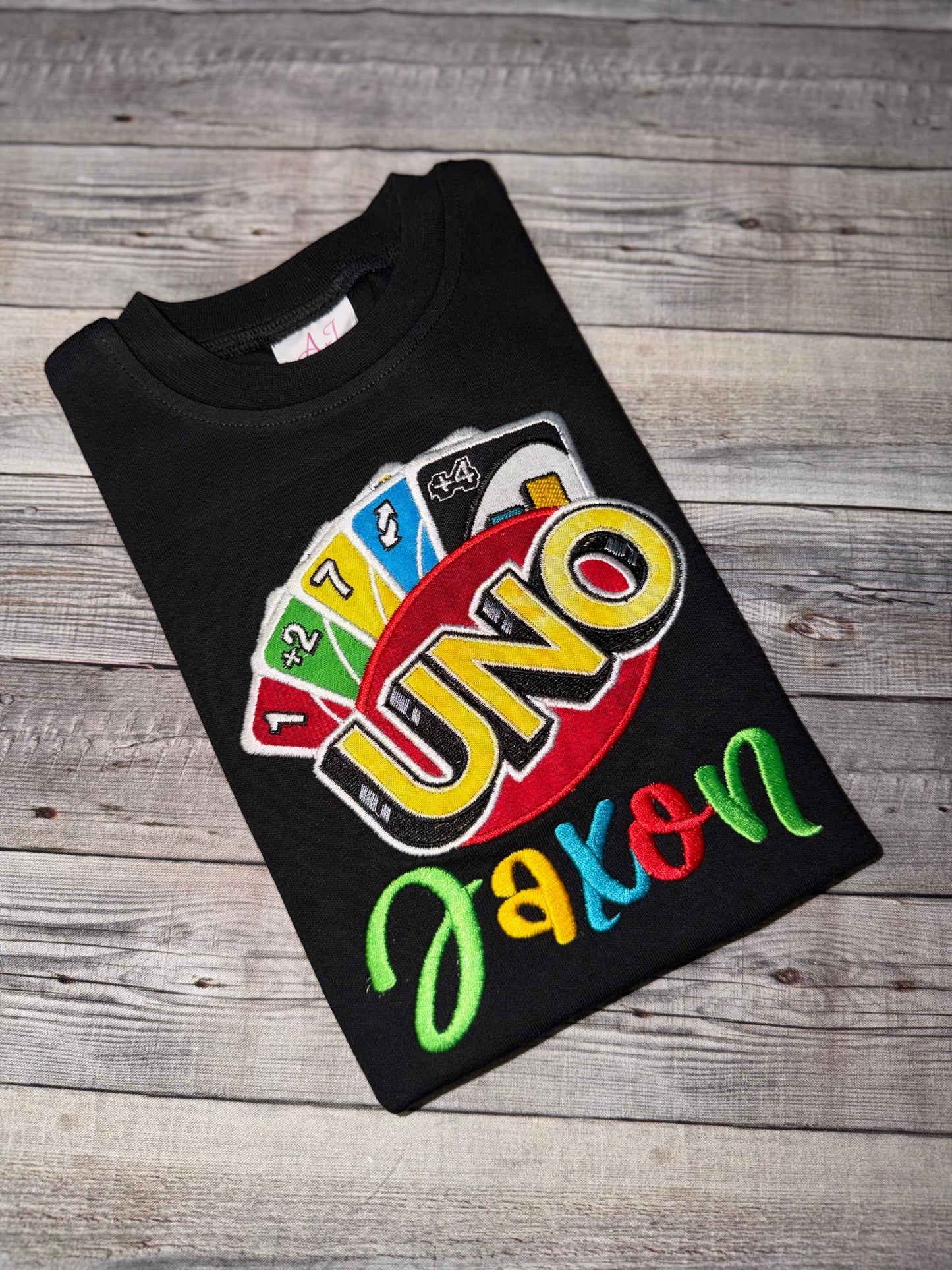 Personalized UNO Birthday Shirt for Boys – Custom Name UNO Card Shirt – Toddler Birthday Outfit
