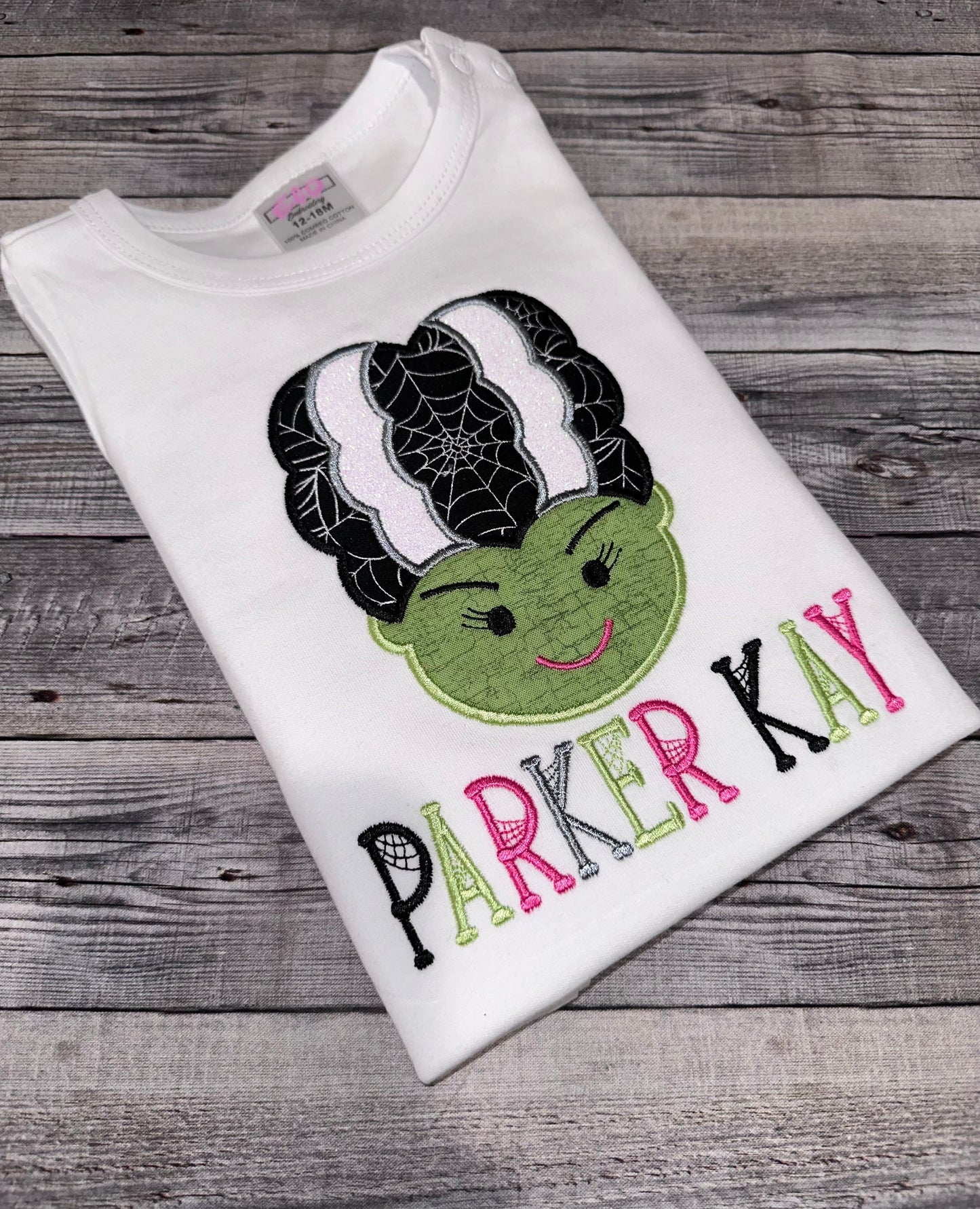 Bride of Frankenstein Halloween shirt for girls