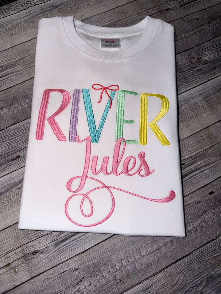Custom Embroidered Name Shirt