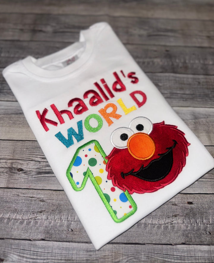 Personalized Elmo-Inspired Birthday Shirt|Custom Birthday Shirt for boys