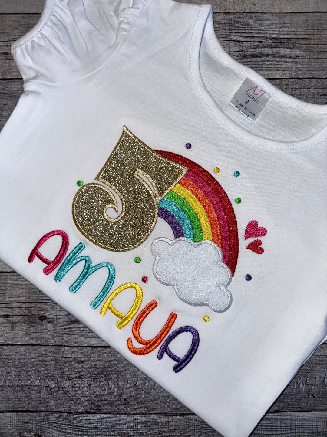 Personalized Rainbow birthday outfit|Custom Birthday Dress &amp; Shirt for girls