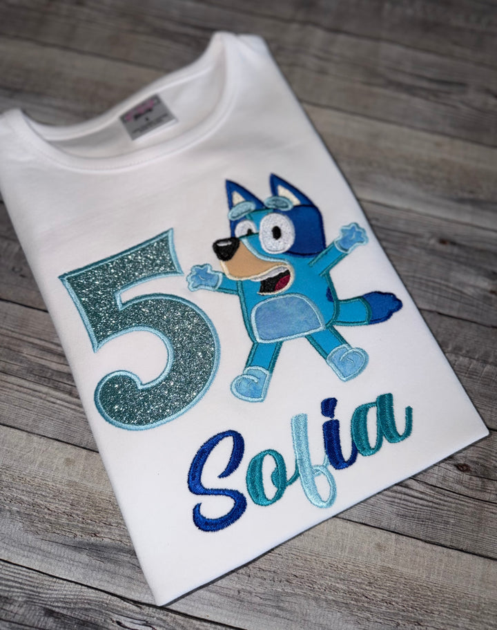 Bluey Inspired Personalized Birthday Shirt | Custom Kids Birthday Shirt