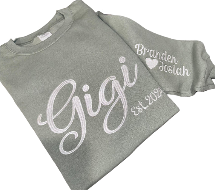Personalizable Embroidered Gigi sweatshirt
