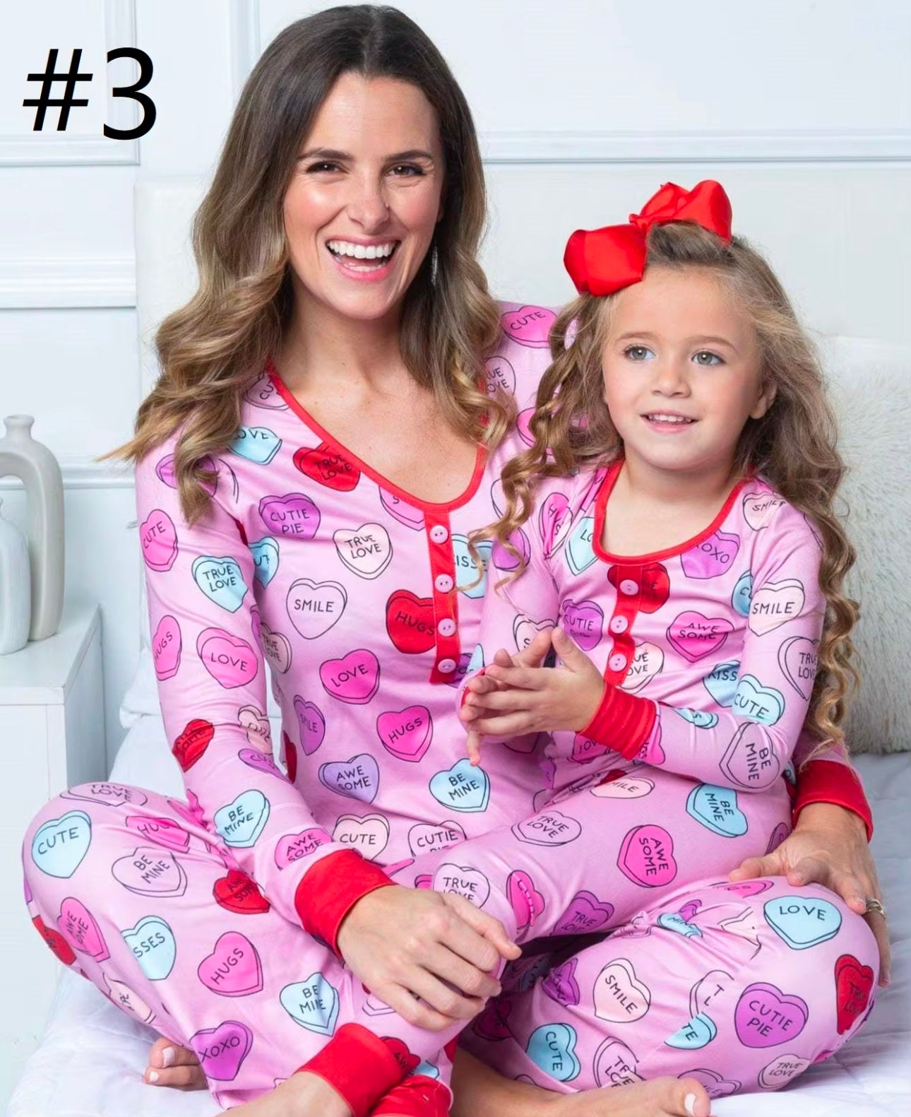 Mommy and me Valentine's day Pajamas