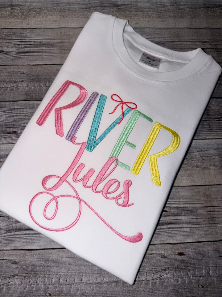 Custom Embroidered Name Shirt